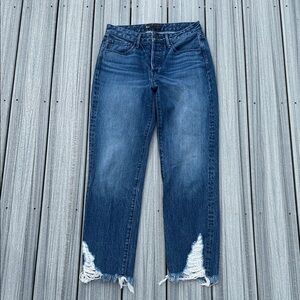 3X1 - Made in USA - Higher Ground Boyfriend Distressed Blue Jeans - size 26